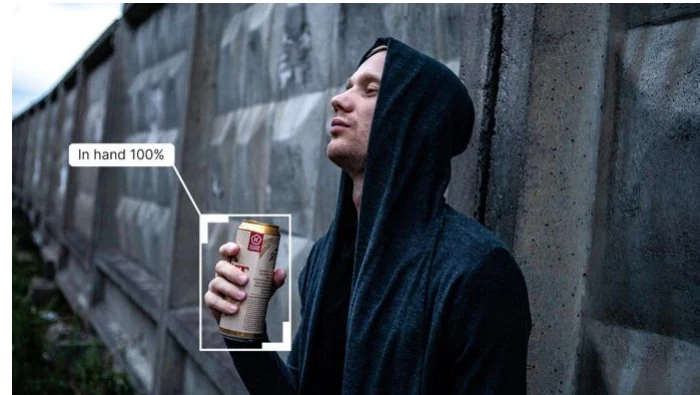 Context tagging example with a beverage in hand