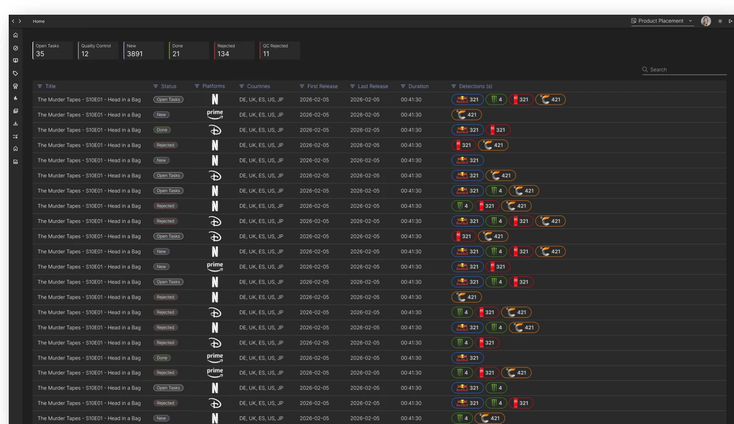 Rialytiq interface preview